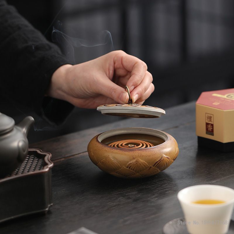 Home Fragrance Zen - Piccolo bruciatore di incenso creativo Lotus,